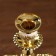 Summary Metal for 3 candles "rosary" gold, white enamel 36.5x31.5x12 cm
