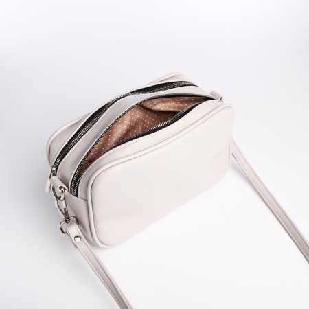 Women's bag over the shoulder Textura, small size, beige color-3