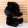 Soft toy "Black Bear" in a jacket, 26 cm