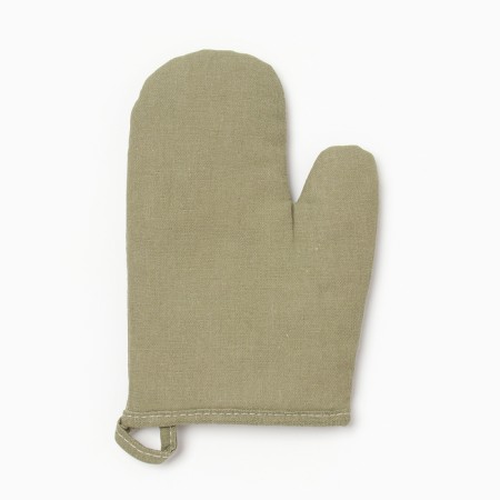 Ethel "Home" mittens, green color, 26x16 cm, 50%HL, 50%flax-2