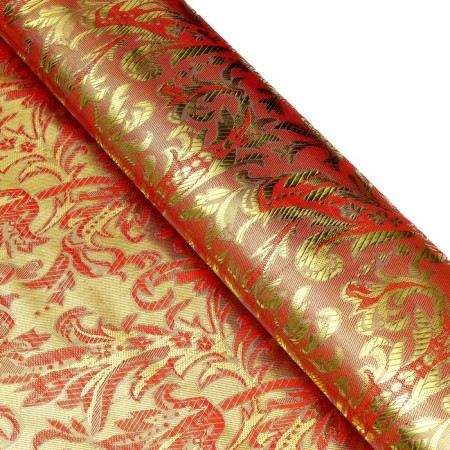 Flap 50 × 50cm, brocade, gold on red-1