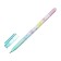 Gel pen with erased ink, blue rod, unicorn building, mix