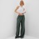 Women's pants minku: minku: safari color green, size 48