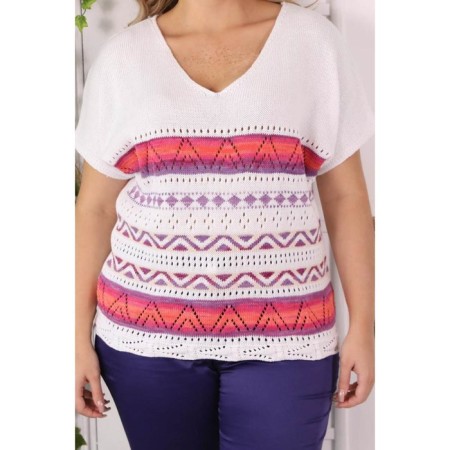 Female jumper, size 52, white color-5