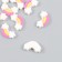 Decor for creativity plastic "Rainbow in the clouds" set of 12 pcs 1.5x1.5 cm