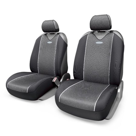 Autoprofi Carbon Plus CRB-402PF BK/Gy, front row, closed seat, polyester for carbon, 4 objects, black/gray color