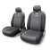 Autoprofi Carbon Plus CRB-402PF BK/Gy, front row, closed seat, polyester for carbon, 4 objects, black/gray color