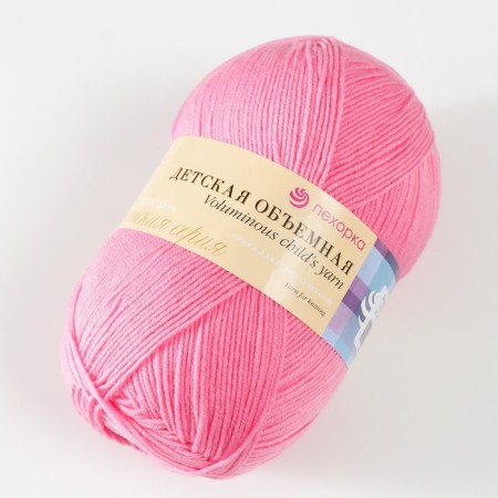 Yarn "Children's Volumetric" 100% microfiber 400m/100g (11-Yar. Pink)-1