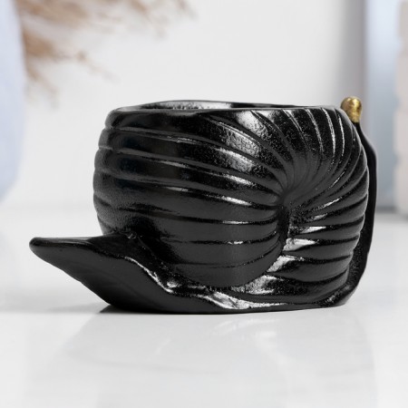 Figure pot "Snail" black, 6x11x6cm-1