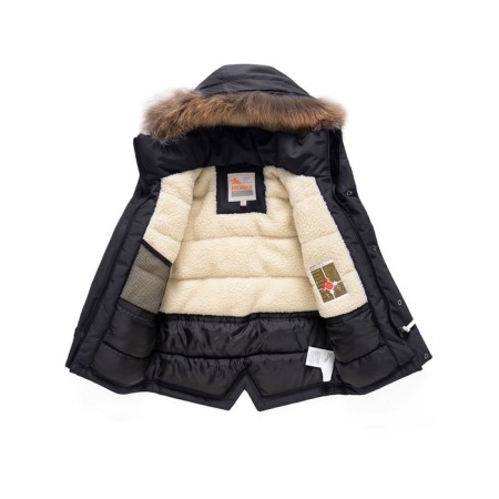 Park for the boy winter, height 116 cm, black color-2