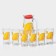A set of drinking as-decortes, 7 items: a jug of 1.7 liters, glasses 250 ml, 6 pcs