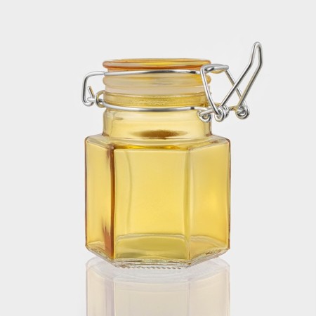 Glass jar for spices with a gourmet lock "Glass", 100 ml, 5.5 × 8 cm, color mix