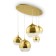 Fermi lamp, 5x60W E27, color gold