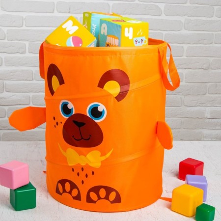 Bear -toy storage basket, with handles, 45 x 35 x 35 cm-3