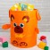 Bear -toy storage basket, with handles, 45 x 35 x 35 cm