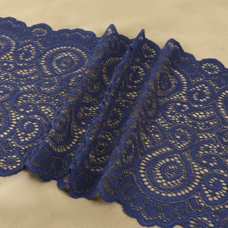 Lace elastic fabric, 180 mm × 2.7 ± 0.5 m, blue color-1