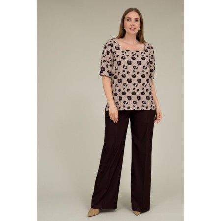 Female blouse, size 44, beige color 60564-3