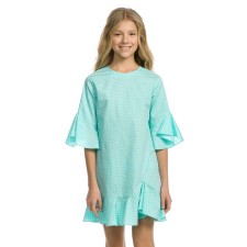 Dress for girls, height 122 cm, menthol color