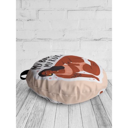 Pillow Sidushka "My Rules", decorative, d = 52 cm-1