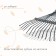 Lobbish rakes, lamellar, 20 teeth, metal, without a handle, tiles 30 mm
