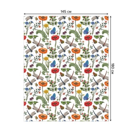 The tablecloth "Field sketches", rectangular, Saten, size 145x180 cm-1