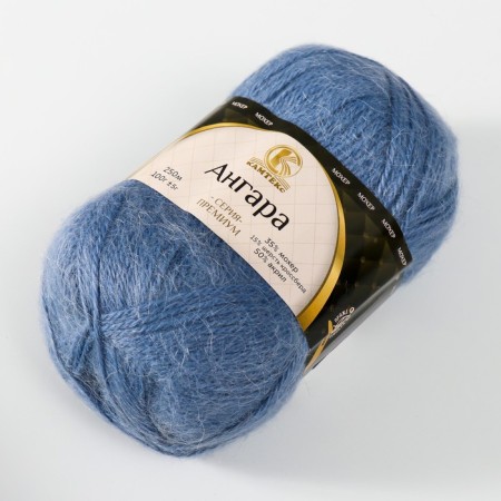 Angara yarn 35% Moher 15% wool, 50% acrylic 250m/100g (022 jeans)-1
