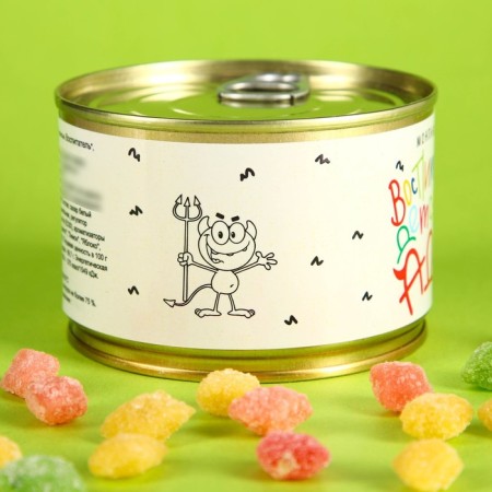 Monpensier "Educator", Caramel Lollice in a tin bank, 140 g-1