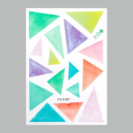 Stick plastic interior color "color triangles - different shapes" 20x29 cm-1