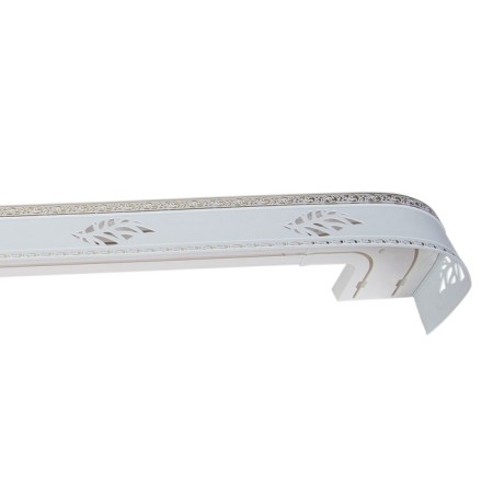 Binide cornice 280 cm, with a decorative bar 7 cm "ultracompact. Sheet gold", white color-2