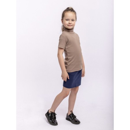 Turtleneck for girls, height 146 cm, beige color-1
