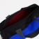 Sports bag with zipper, long belt, black color/cornflower