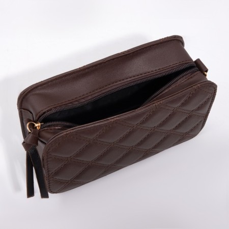 Cross-Bodi Bag on a zipper, brown color-5