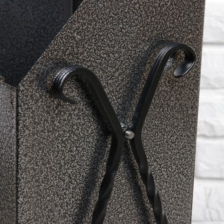 Street urn "square on bent legs" 22 l, gray, tank 0.5 mm, 50 x 33 x 33 cm-2