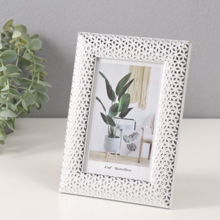 Photo frame plastic 10x15 cm "Silver crystals" white 1.3x14.5x19.5 cm-2