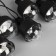 Garland “thread” 5.4 m with nozzles “disco-shara”, ip44, dark thread, 10 LED, glow red/warm white, solar battery