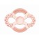 The teether is soft, age 0+, color mix