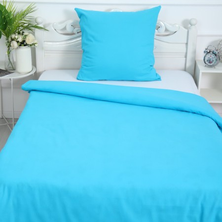 Set 1.5sp turquoise 4-1 (duvetel 145x215cm, pillowcase 70x70cm) calico, 120g/m, HL100%-2