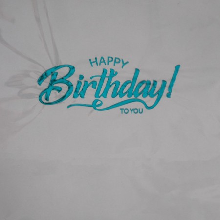 Glossy film "Happy Birthday", silver, 50 x 70 cm-2