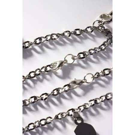 Bracelets "Demetrons" halves of the heart with keys, red color in silver, 17 size-3