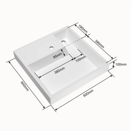 Santa Santa "Jupiter" 900116, above the washing machine, 600x600 mm, white-4