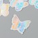 Plastic sticker "Holography. Butterflies" set 38 pcs 13x11.5x0.5 cm