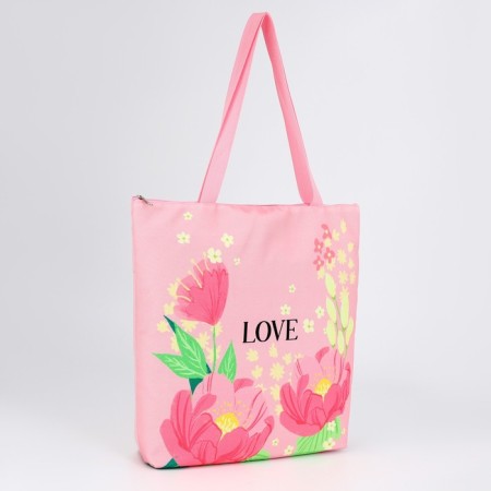 Shoper LOVE, on a zipper, 37x32x10cm-1