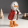 Souvenir Polystone "Goose in a down jacket with a hood with a violin" 11.5x9x21 cm