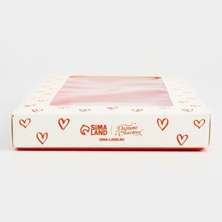 Box for chocolate "hearts", with a window, 9.4 x 1.7 x 18.4 cm-3