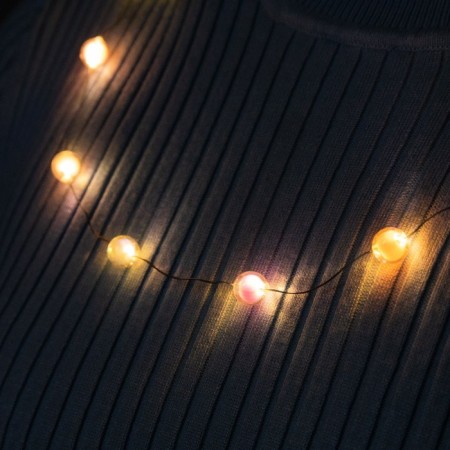 LED beads "Beads", 80 cm, LED (1608) -16-4.6V, AG13X3 (in the set), 3 dir, glow warm white-2