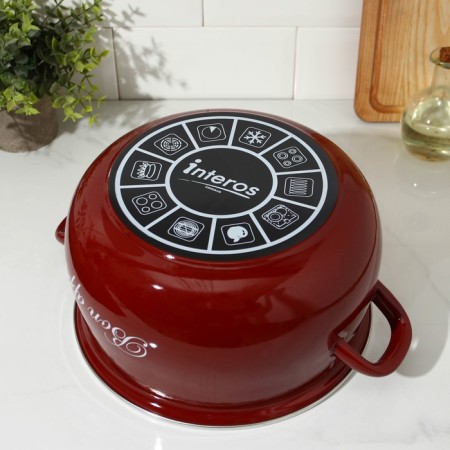 Poster "Bordeaux", 5.7 l, glass cover, induction, burgundy color-3