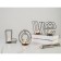 Summary of the metal desktop "Love", 13.5 x 42 cm, black