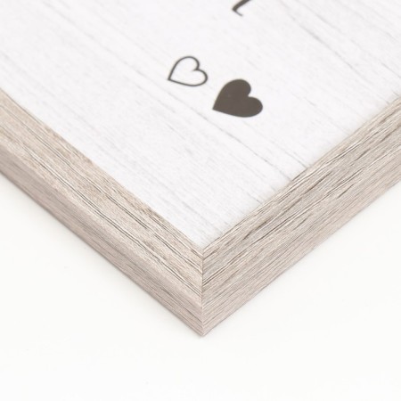 Photo frame wood, metal with clothespins 10x15 cm "Love" gray 28.5x24 cm-1