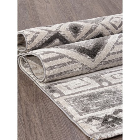 Rectangular carpet EFOR ECLIPSE, size 160x230 cm, color White/D.Gray-1
