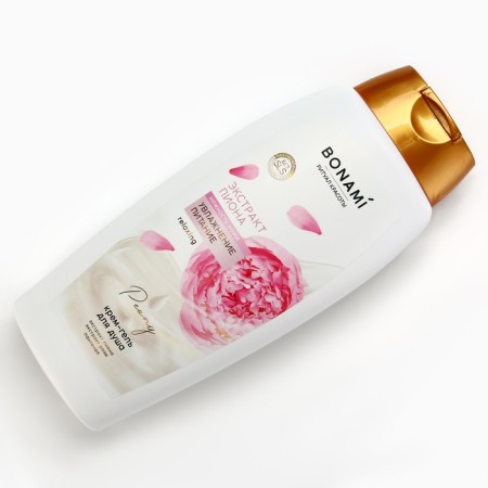 Shower gel, moisturizing and nutrition, 750 ml, peony and rose aroma, bonami-2